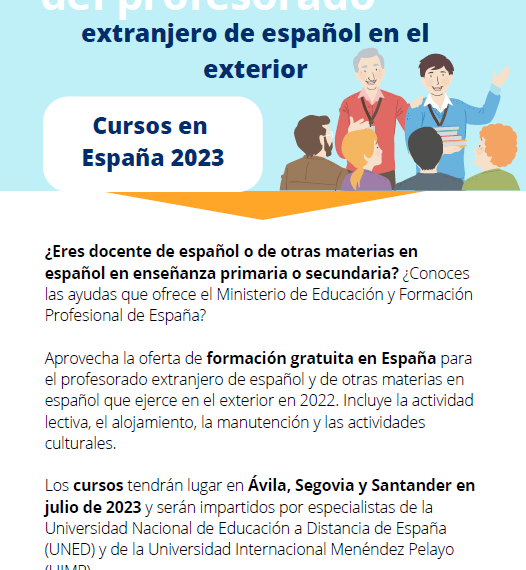 Beurzen voor leerkrachten ELE – zomercursussen in Spanje 2023