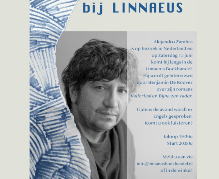 Interview met Alejandro Zambra in boekhandel Linnaeus