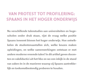Spaans in het hoger onderwijs: onder druk, maar met perspectief